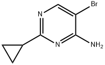 5-溴-2-环丙基嘧啶-4-胺 结构式