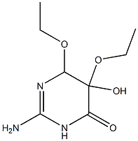 4(1H)-Pyrimidinone,2-amino-5,6-diethoxy-5,6-dihydro-5-hydroxy-(9CI) 结构式