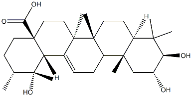 2Α,19Α-二羟基熊果酸 结构式