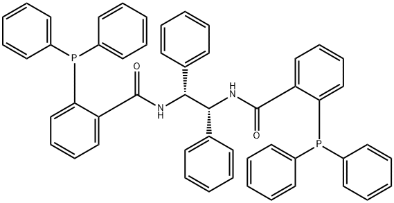 N,N'-[(1R,2R)-1,2-DIPHENYL-1,2-ETHANEDIYL]BIS[2-(DIPHENYLPHOSPHINO)-BENZAMIDE 结构式