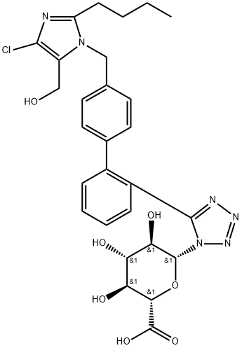 氯沙坦N1葡糖苷酸 结构式
