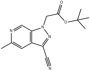 tert-butyl 2-(3-cyano-5-methyl-1H-pyrazolo[3,4-c]pyridin-1-yl)acetate 结构式