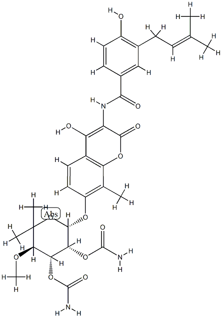 2''-O-carbamylnovobiocin 结构式