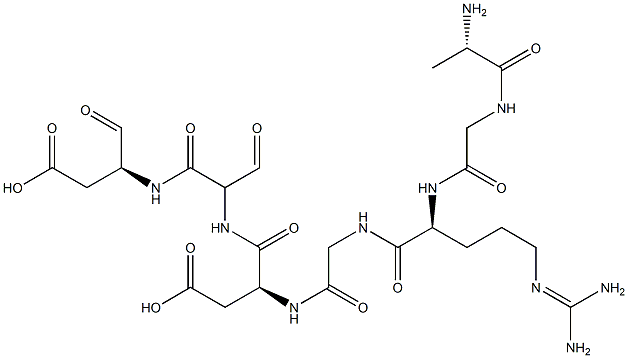 cyclo(glycyl-arginyl-glycyl-aspartyl-seryl-aspartyl-alanyl) 结构式