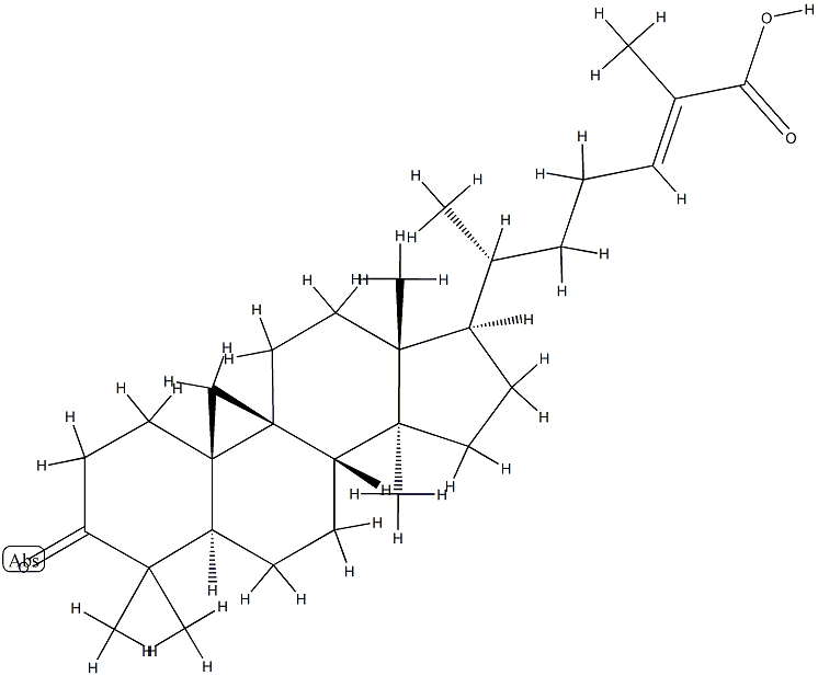 (24E)-3-Oxo-9β,19-cyclo-5α-lanost-24-en-26-oic acid 结构式