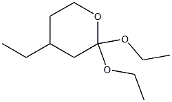 2H-Pyran,2,2-diethoxy-4-ethyltetrahydro-(9CI) 结构式