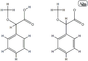 双(2-甲氧基-2-苯基乙酸酯)单钠 结构式