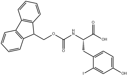 (9H-Fluoren-9-yl)MethOxy]Carbonyl L-2-Iodotyrosine 结构式