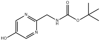 叔-丁基 ((5-羟基嘧啶-2-基)甲基)氨基甲酯 结构式