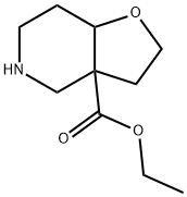 (3AR,7AR)-乙基八氢呋喃并[3,2-C]吡啶-3A-甲酸基酯盐酸 结构式