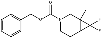 苯甲基 7,7-二氟-1-甲基-3-氮杂二环[4.1.0]庚烷-3-甲酸基酯 结构式