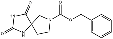 2,4-二氧代-1,3,7-三氮杂螺[4,4]壬烷-7-甲酸苄酯 结构式