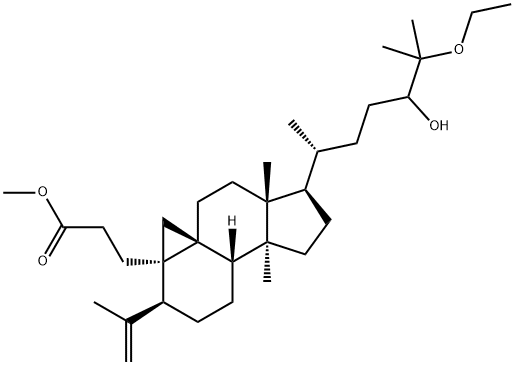 24-羟基-25-乙氧基-3,4-开环环阿尔廷-4(28)-烯-3-酸甲酯 结构式