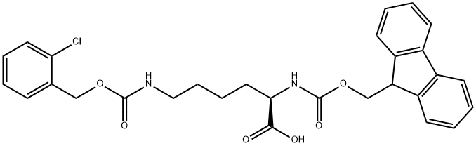 (9H-Fluoren-9-yl)MethOxy]Carbonyl D-Lys(2-Cl-Z)-OH 结构式