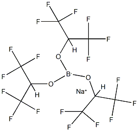 三(1,1,1,3,3,3-六氟异丙氧基)硼氢化钠 结构式