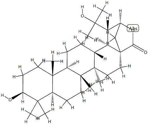 3β,20,21β-Trihydroxylupan-28-oic acid γ-lactone 结构式