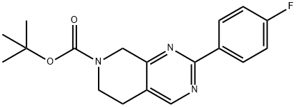 2-(4-Fluoro-phenyl)-5,8-dihydro-6H-pyrido[3,4-d]pyriMidine
-7-carboxylic acid tert-butyl este 结构式