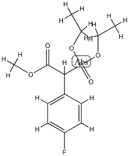 (Diethoxy-phosphoryl)-(4-fluoro-phenyl)-acetic acid methyl ester 结构式