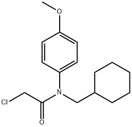 2-chloro-N-(cyclohexylmethyl)-N-(4-methoxyphenyl)acetamide 结构式