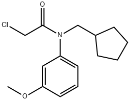 2-chloro-N-(cyclopentylmethyl)-N-(3-methoxyphenyl)acetamide 结构式