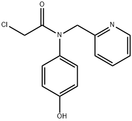 2-chloro-N-(4-hydroxyphenyl)-N-((pyridin-2-yl)methyl)acetamide 结构式