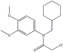 2-chloro-N-(cyclohexylmethyl)-N-(3,4-dimethoxyphenyl)acetamide 结构式