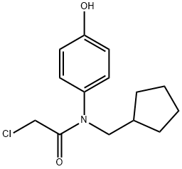 2-chloro-N-(cyclopentylmethyl)-N-(4-hydroxyphenyl)acetamide 结构式