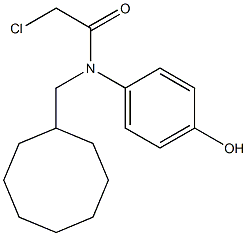 2-chloro-N-(cyclooctylmethyl)-N-(4-hydroxyphenyl)-acetamide 结构式