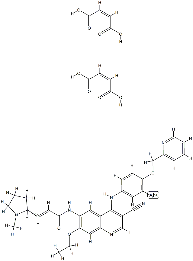 马来酸吡咯替尼 结构式