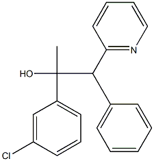 1-(3-chlorophenyl)-1-methyl-2-phenyl-2-(2-pyridine)ethanol 结构式