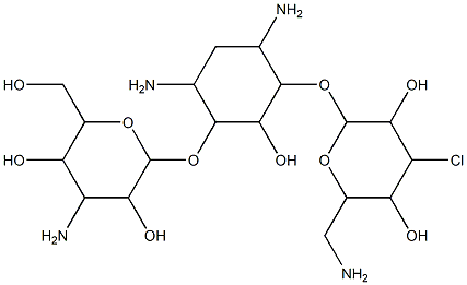 3'-chloro-3'-deoxykanamycin A 结构式