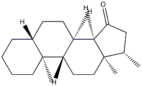 (14β)-17β-Methyl-5α-androstan-15-one 结构式