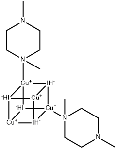 二(N,N'-二甲基哌嗪)四[铜(I)碘化] 结构式