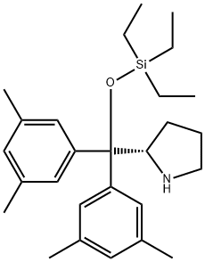 S-Α,Α-双((3,5-二甲基苯基)脯氨醇三乙基硅醚 结构式
