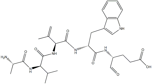 cyclo(valyl-valyl-tryptophyl-glutamyl-alanyl) 结构式