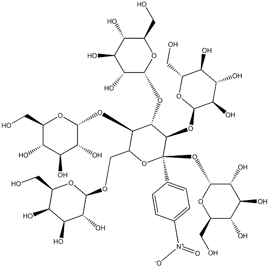 4-nitrophenyl 4(5)-O-galactosylmaltopentaoside 结构式