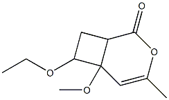 3-Oxabicyclo[4.2.0]oct-4-en-2-one,7-ethoxy-6-methoxy-4-methyl-(9CI) 结构式