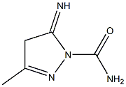1H-Pyrazole-1-carboxamide,4,5-dihydro-5-imino-3-methyl-(9CI) 结构式