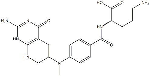 N(alpha)-(5-deaza-5,6,7,8-tetrahydropteroyl)ornithine 结构式