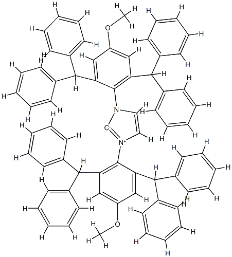 1,3-双(2,6-二苯基甲基-4-甲氧基苯基)咪唑-2-叉 结构式