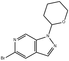 5-溴-1-(四氢-2H-吡喃-2-基)-1H-吡唑并[3,4-C]吡啶 结构式