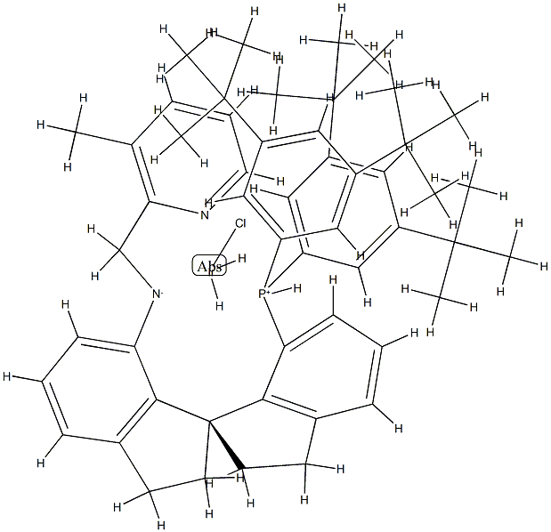 [N-[(1S)-7'-[BIS[3,5-BIS(TERT-BUTYL)PHENYL]PHOSPHINO-ΚP]-2,2',3,3'-TETRAHYDRO-1,1'-SPIROBI[1H-INDEN]-7-YL]-3-METHYL-2-PYRIDINEMETHANAMINE-ΚN1,ΚN2]CHLORODIHYDRO-IRIDIUM 结构式