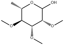 6-Deoxy-2-O,3-O,4-O-trimethyl-L-mannopyranose 结构式