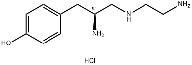 (S)-4-(2-氨基-3-(2-胺乙基胺基丙基))苯酚盐酸盐 结构式