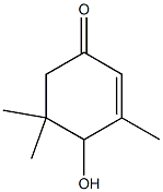3,5,5-三甲基-4-羟基-2-环己烯-1-酮 结构式
