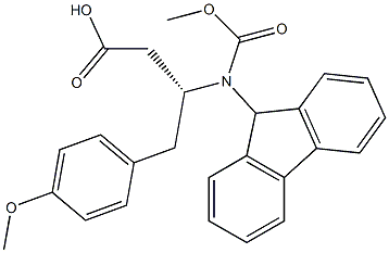 (9H-Fluoren-9-yl)MethOxy]Carbonyl (R)-3-Amino-4-(4-methoxy-phenyl)-butyric acid 结构式