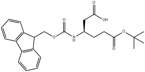 Fmoc-D-beta-homoglutamic acid(OtBu) 结构式