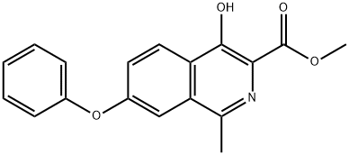 4-羟基-1-甲基-7-苯氧基-3-异喹啉羧酸甲酯 结构式