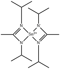 双(N,N'-二异丙基乙脒基)锡(II) 结构式