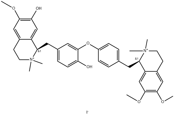 N,N'-二甲基蝙蝠葛苏林碱碘化物 结构式